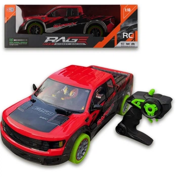 Радиоуправляемая машина ProjectX Ford F-150 4WD 1:10 с подсветкой и дрифт-шинами Красная для экстремальных гонок на пульте ДУ
