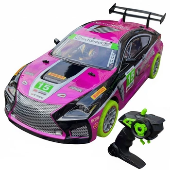 Дрифт-кар ProjectX Toyota GT86 46 см 1:10 полный привод 4WD на радиоуправлении с пультом ДУ и подсветкой Розовый для скоростных гонок и заносов