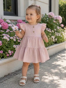 Платье Cotton Breeze Kiddo пудровый 80 см