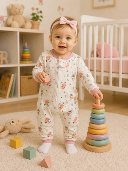 Ромпер Bunny Love для дівчинки Kiddo Молочний розмір 74 (KIDDO-4445BBCEE60744F39D4A61CBB89B91E2)