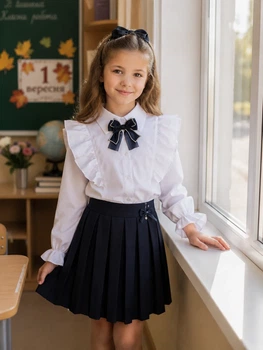Блузка White Charm Kiddo Білий розмір 128 (KIDDO-F186E0F31B7448FBA8FE882E4F0B367D)
