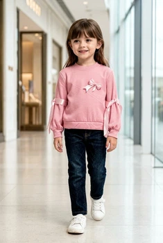 Кофта для девочки "Розовые бантики" Kiddo розовый 98 см