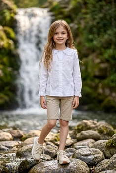 Блузка з мереживним коміром Kiddo Білий розмір 134 (KIDDO-58777E1700D0454EB7E804F90CBAA94C)