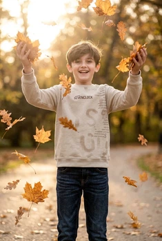 Свитшот для подростка светлый беж коттоновый Kiddo светлый бежевый 152 см