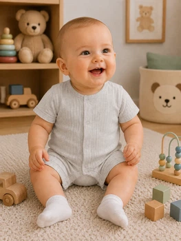 Бавовняний ромпер “Cloud” Kiddo Сірий розмір 80 (KIDDO-4A718CBC37D548CA81494555A6C86CD7)