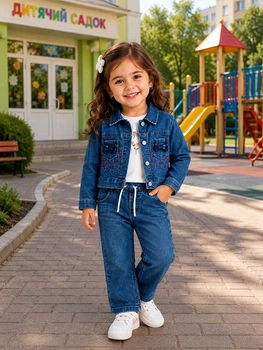 Комплект-тройка для девочки “Blue Diamond” Kiddo синий 92 см