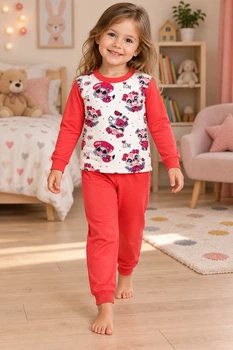 Пижама для девочки Cotton Love Kiddo красный 98 см