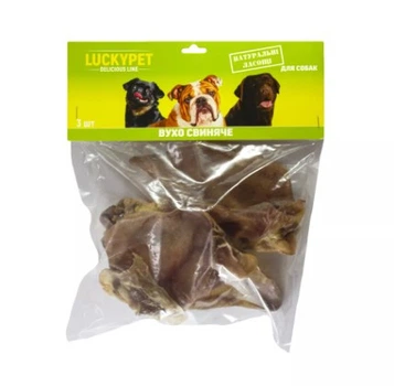 Лакомства "Luсky Pet" для собак, ухо свиное 3 шт