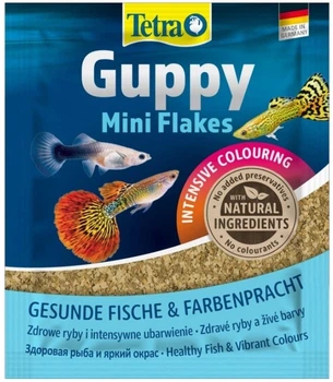 Сухой корм для аквариумных рыб Tetra (для гупи) в хлопьях «Guppy», 12 г