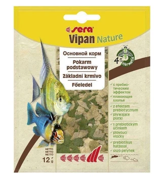 Сухой корм для рыб sera vipan Nature хлопья - 12 гр.