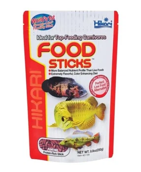 Корм для хищных рыб от 20 см HIKARI TROPICAL FOOD STICKS (плавающие палочки 11-12 мм) - 250 г
