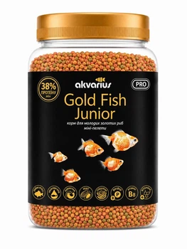 Корм для аквариумных рыб Аквариус Юниор Золотая рыбка (Junior Gold Fish menu) - 600 мл (40г)