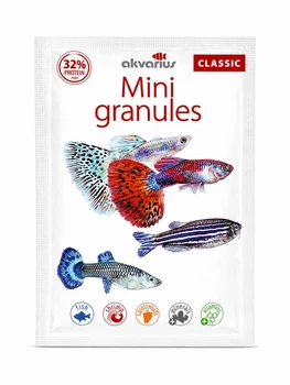 Корм для аквариумных рыб Аквариус Классическое меню, мини гранулы (Classic menu mini granules) - 40г