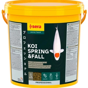 Корм для карпов кои sera KOI Professional Spring/Autumn - корм весна-осень 21 л (7 кг)