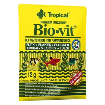 Корм для травоядных аквариумных рыб Tropical Bio-Vit хлопья - 12 г