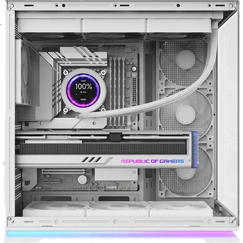 Корпус для настольного компьютера SAMA Fly Light White Wide Body Seascape ARGB Hidden Light Strip ATX, задняя панель для материнской платы, поддержка водяного охлаждения 360°.