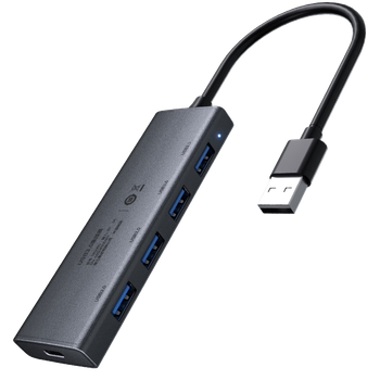 Док-станция Deli USB 3.0 с 4 портами, высокоскоростной концентратор, внешний USB-конвертер для ПК и ноутбуков MG300