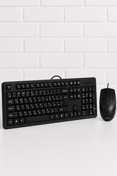 Дротовий комплект A4Tech KK-3330S клавіатура + миша USB Silent Click 1200 DPI Black (71868)