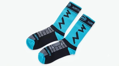 Велошкарпетки високі Northwave Extreme Pro (Блакитно-чорні) 40-42