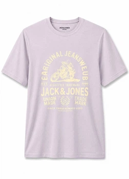 Футболка из хлопка Jack & Jones 12238937c64 L лиловая (100015667)
