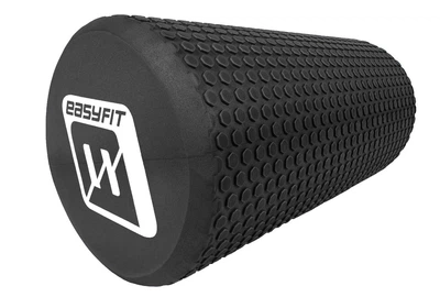 Ролик для массажа EasyFit EVA чёрный 30×14.5 см для массажа спины йоги и реабилитации (EF-2024-BK)