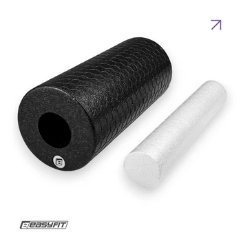 Ролик для массажа EasyFit 2-в-1 EPP-пена черный 33×14 см для массажа спины йоги и реабилитации (EF-2035-1)