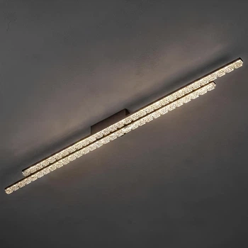 Стельова LED люстра 72W з пультом і двома акриловими планками 3000-6500К каркас кавового кольору Svet SY-33041/2 COFFEE
