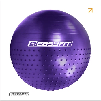 Фитбол (мяч для фитнеса) полумассажный EasyFit Hybrid EF-3012-V Ø75 см Фиолетовый для йоги и пилатеса.