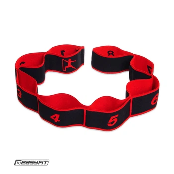 Еспандер стрічка EasyFit на 8 петель (HARD) Червоний- для пілатесу та фітнесу (EF-1684-R)
