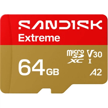 Картка пам'яті SanDisk 64 GB microSDXC C10 UHS-I U3 A2 V30 R170/W80MB/s Extreme GO (SDSQXGN-064G-GN6MN)