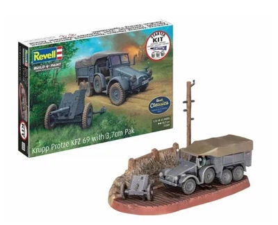 Стартовий набір 1:76 тягач Krupp Protze KFZ 69 with 3,7cm Pak Revell 73344