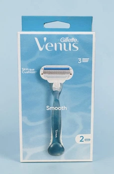 Жіночий станок для гоління Gillette Venus Smooth у комплектації «1 станок + 2 змінні касети»