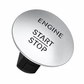 Кнопка запалювання та запуску двигуна Start Stop для Mercedes-Benz A-Class, C-Class, E-Class, S-Class, срібляста (OE 2215450714 / 221545071464)