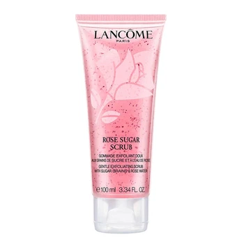 Нежный скраб для лица с гранулами сахара и розовой водой Lancome Rose Sugar Scrub 100 ml.