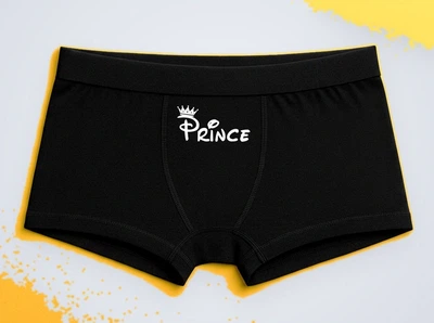 Мужские трусы-боксеры с принтом Prince Принц для сына Черный L