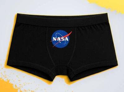 Мужские трусы-боксеры с принтом Nasa Насса Черный L