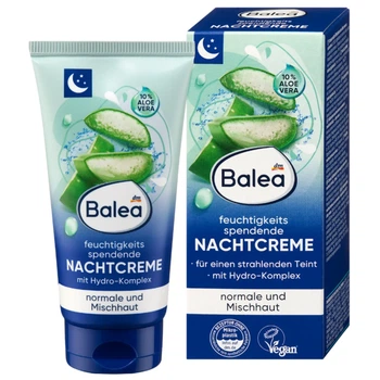 Ночной увлажняющий крем для лица Balea nachtecreme с 10% алоэ вера, 50 мл