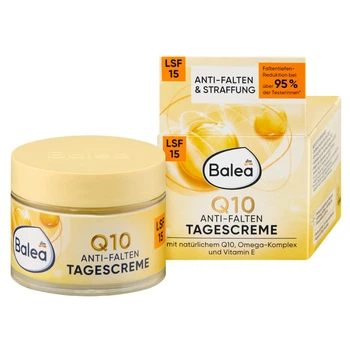 Дневной солнцезащитный антивозрастной крем против морщин Balea Gesichtscreme Q10 Anti-Falten schützende Tagescreme SPF 50 мл