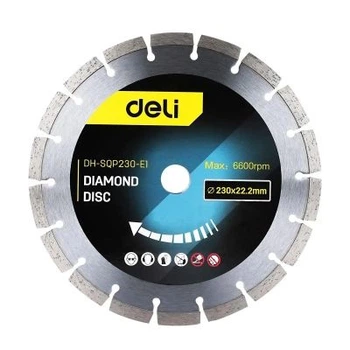 Круг відрізний Deli 230 x 22,2 мм для сухого різу (EDH-SQP230-E1)