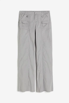 Штани карго з бавовни H&M 1203803003c63 34 сірі (100015421)