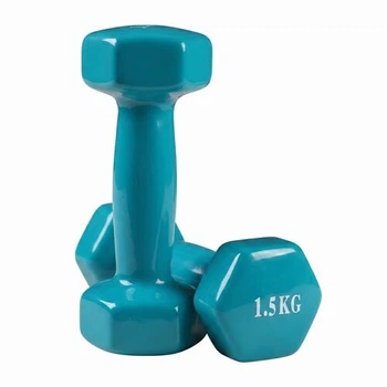 Гантелі для фітнесу вінілові 1 кг х 2 шт. блакитні 80022-V1LB