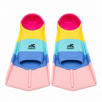 Короткие ласты для бассейна Conquest AquaSprint M (38-40) разноцветные BF10/MC