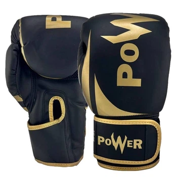 Перчатки боксерские Power 12oz GB-019-12-BGOLD
