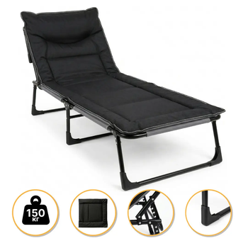 Раскладная кровать с мягким матрасом, прочная LEOBRO Black LB-FB-S1-BLK