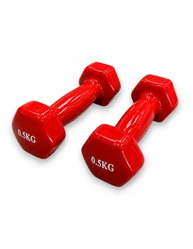Гантелі Bavar Sport (2 по 0.5 кг) вінілові червоний (BS25)