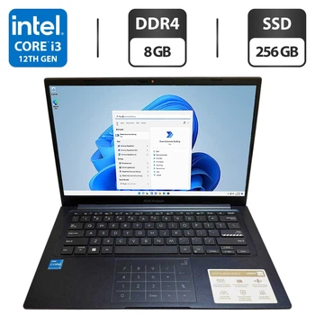 Ультрабук Б-клас Asus Vivobook X1404ZA / 14" (1920x1080) TN / Intel Core i3-1215U (6 (8) ядер по 3.3 - 4.4 GHz) / 8 GB DDR4 / 256 GB SSD / Intel Iris Xe Graphics / WebCam б/в