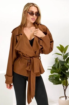 Тренч AGER XXXL-4XL Коричневый 257R626