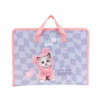 Папка - портфель Kite на блискавці A4 Studio Pets, 1 відділення (SP26-202)