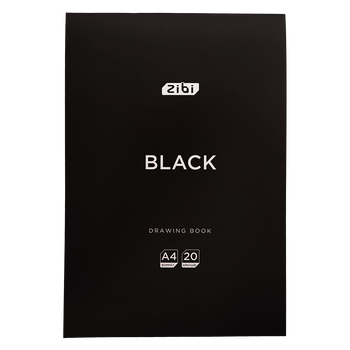 Альбом для малювання 20арк. склейка ZiBi KIDS Line 1465-01 BLACK (5) /ZB.1465-01/