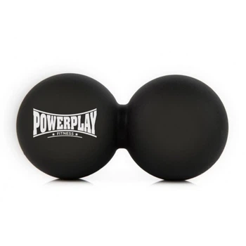 Масажний м'яч PowerPlay PP-4355 Silicone Lacrosse Peanut Ball (6.3х12.6см) Чорний (PP-4355_Black) PowerPlay PP-4355_Black 1078734